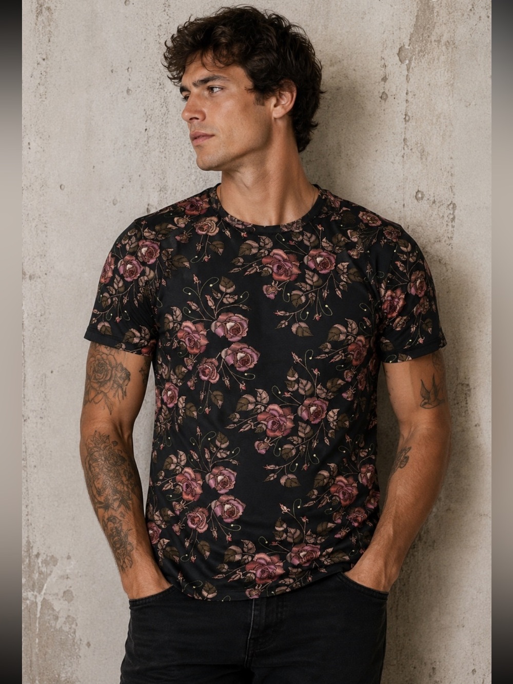 Super Massive Rare Floral Graphic Shirt | Size Medium